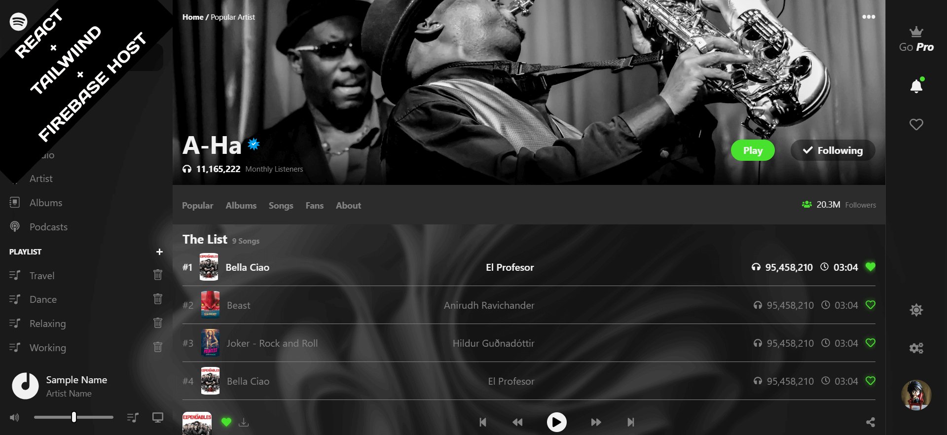 Spotify clone - Firebase